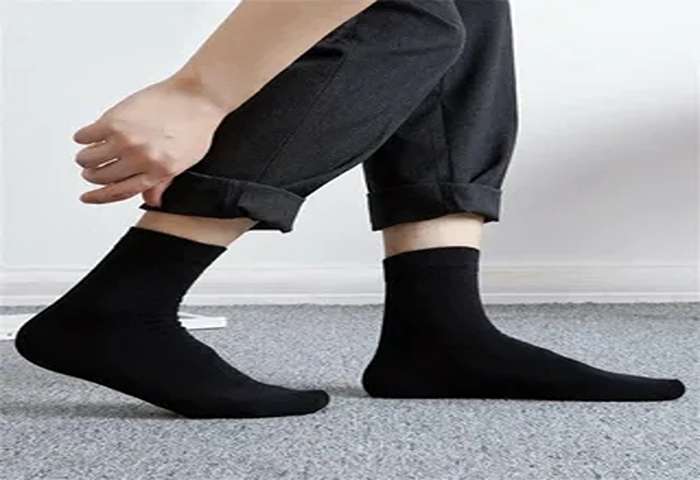 تصویر 4 از جوراب مردانه مشکی مینیمال بدون طرح ساده